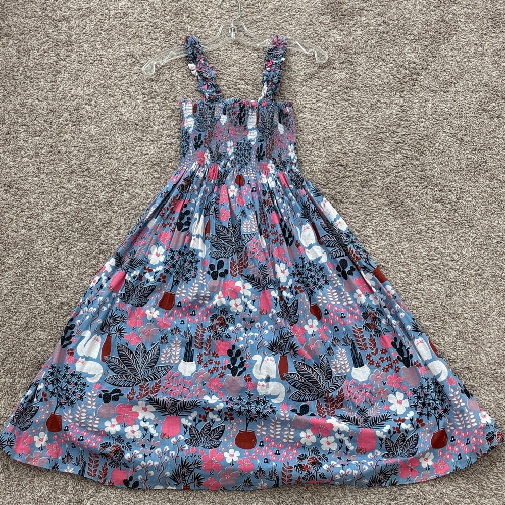 Kate Spade Floral Midi Dress in Blue and Pink - Picture 7 of 7